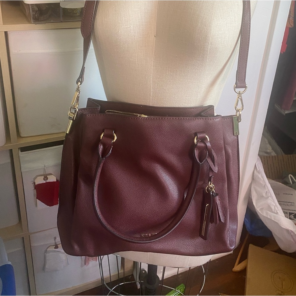 Nine West burgundy purse NWOT